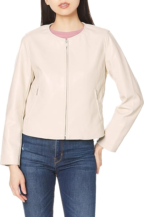 Amazon ロペピクニック ジャケット ファイクレザーノーカラージャケット レディース Gdl コート ジャケット 通販