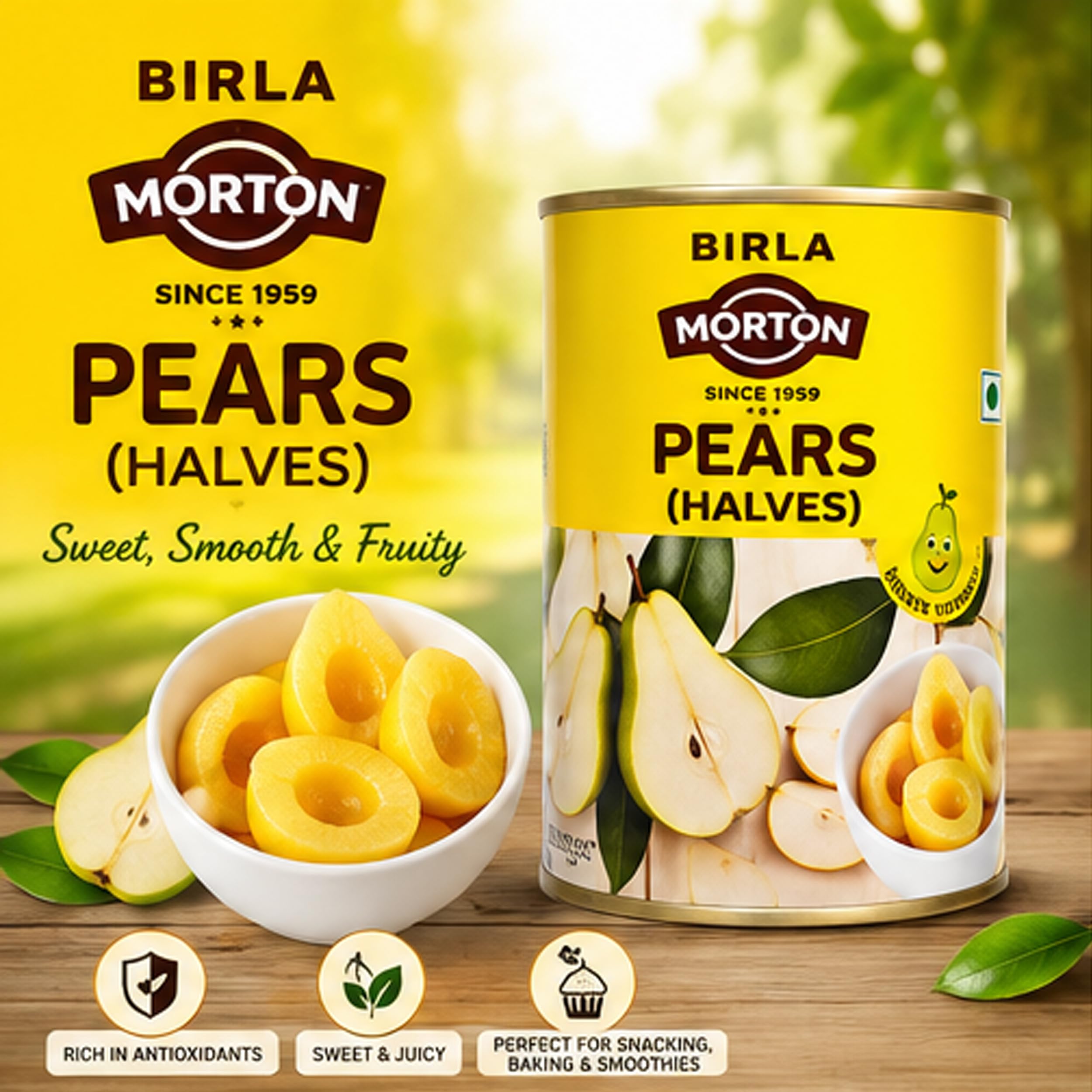 Birla Morton Pears Halves 850 Gm Pack of 2