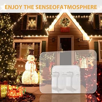 Outdoor Command Hooks for String Lights Clips Waterproof (50 Pcs)