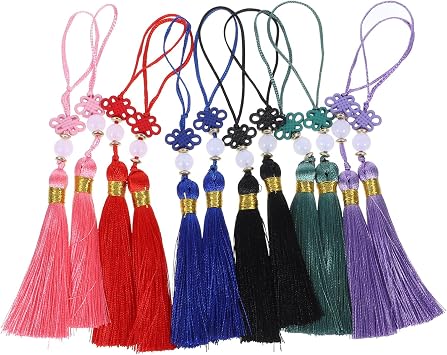 Cabilock 12pcs Chinese Knot Decorative Pendants Tassel Lanyard Charms Festival Decor Home Office Decor