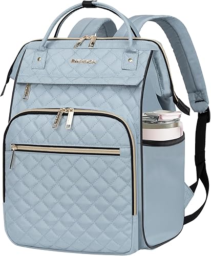 Miniatura 11 de EMPSIGN - Mochila para laptop de 17 pulgadas para mujeres, bolsas de trabajo, negocios, viajes, computadora, universidad, de gran capacidad,
