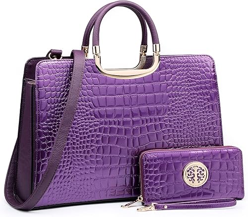 Bolso de mano para mujer con asa superior, bolso de hombro, bolso tipo tote, cartera con billetera a juego