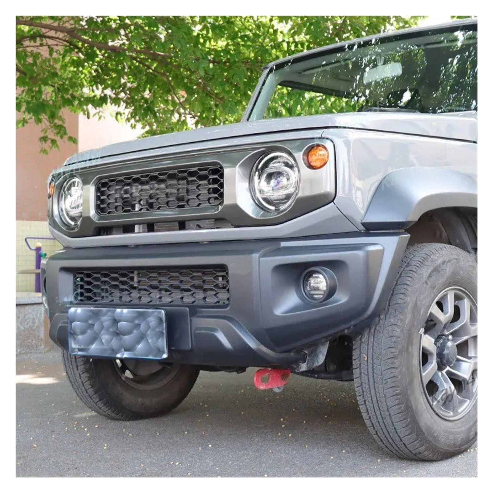 SUZUKI フロントグリル メッシュグレー Amazon | フロントグリル 用の スズキ 3/5ドア ジムニー JB64 JB74