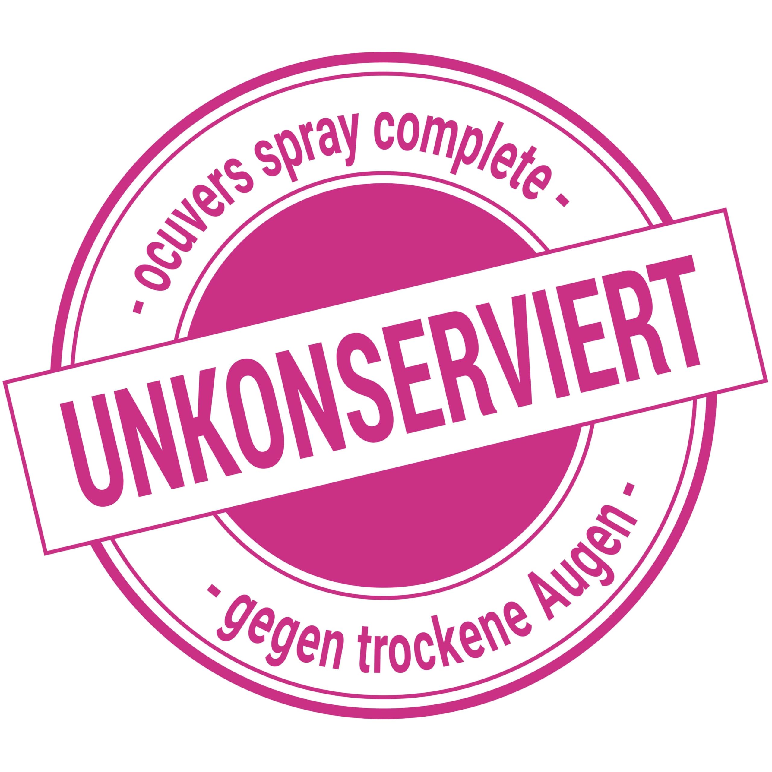 Ocuvers Complete Spray do oczu z 0,3% kwasem hialuronowym, liposomami, aloesem, witaminą B5 i witaminą E - spray do oczu przeciw suchości oczu, 10 ml.