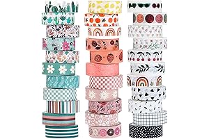 TaoBary 33 Rolls Washi Tape with Designs: Spice Up Your Crafts