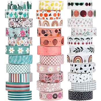 ブロリーパパ様✨25本セット✨ Amazon.com: TaoBary 33 Rolls Holiday Plaid Washi Tape, 15 mm