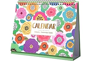 2025 Desk Calendar - Standing Flip Desktop Calendar 2025, JAN 2025 - DEC 2025
