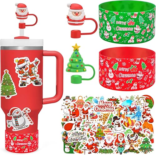 Compatible con accesorios de copa Stanley de Navidad para vaso Stanley 30 de 40 onzas, accesorios Stanley incluyen cubierta de popote Stanley de