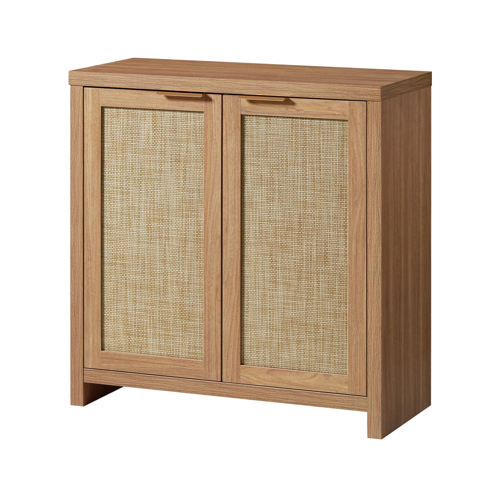 Hampstead Storage Sideboard Cabinet with Rattan Doors and Adjustable Shelves, Buffet Kitchen Cabinet Cupboard Console for Living Room