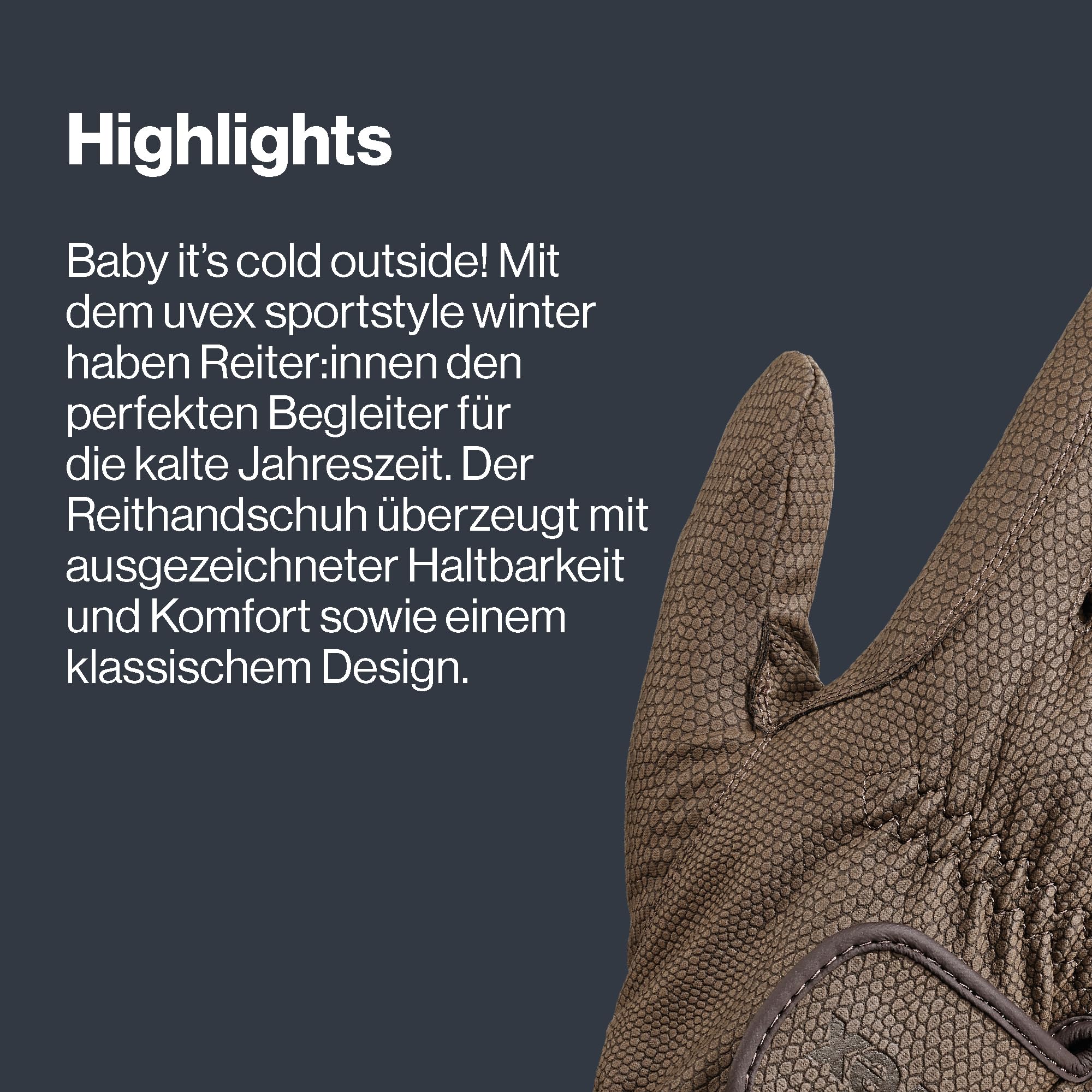 Uvex Sportstyle Winter - Stretchy Riding Gloves for Men and Women - Excellent Grip & Durable - Thinsulate Insulation