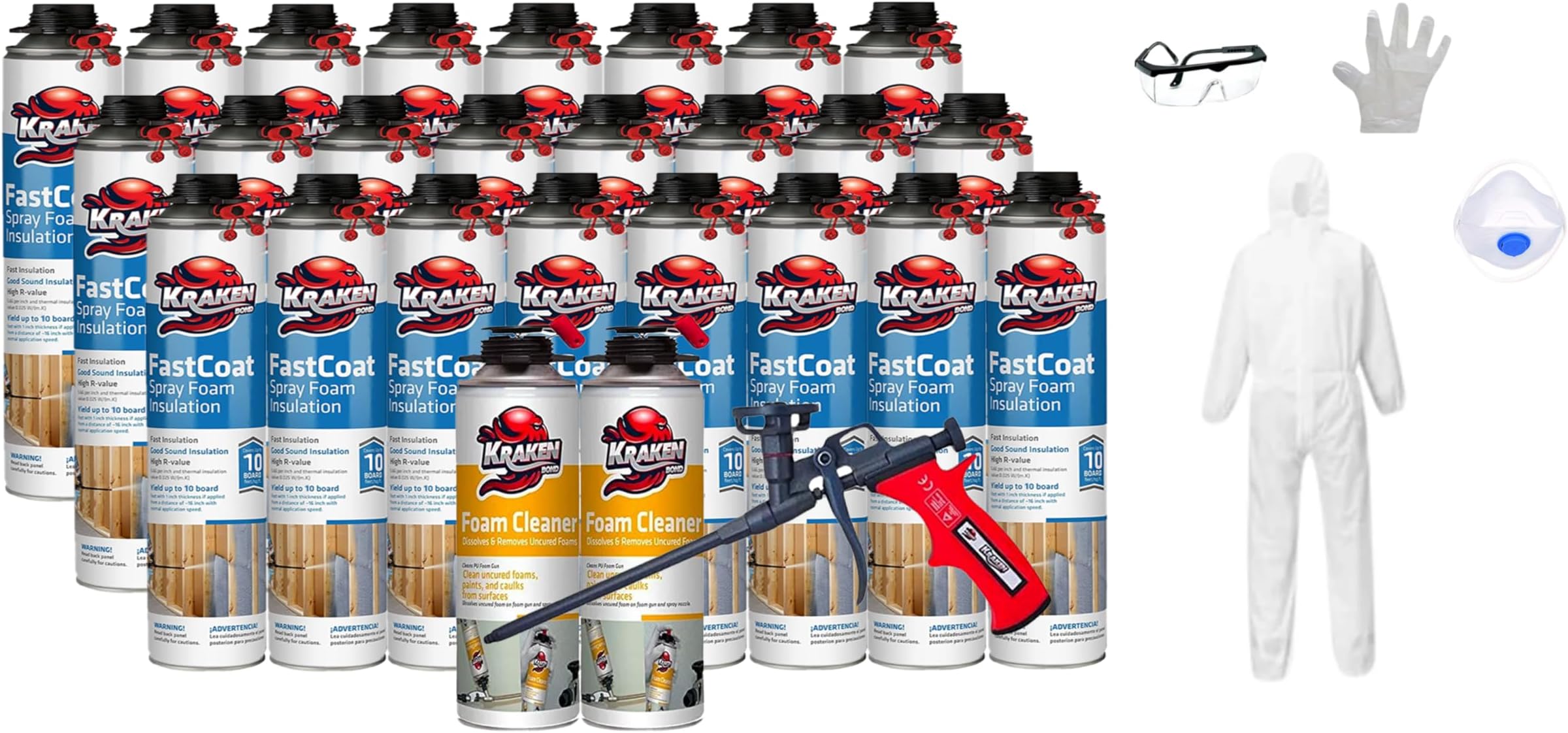 Kraken Bond Fastcoat Spray Foam Insulation Kit 240 Board Ft
