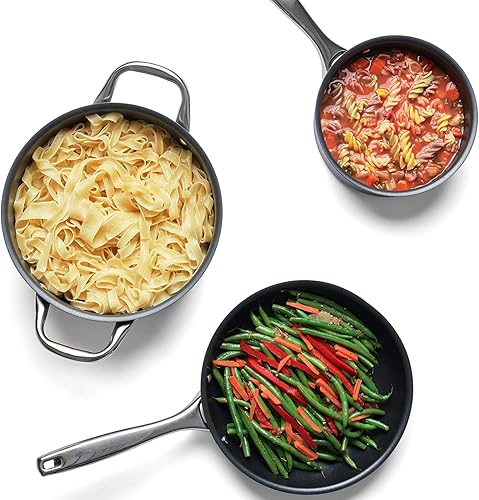 Miniatura 7 de Cuisipro Olla de acero inoxidable anodizado duro de fácil liberación, 6qt9.5 "diam