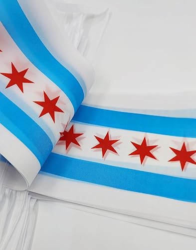 Miniatura 3 de Bandera de la ciudad de Chicago de 100 pies, banderines de banderines, decoraciones de fiesta para gran apertura, decoraciones de fiesta, banderas