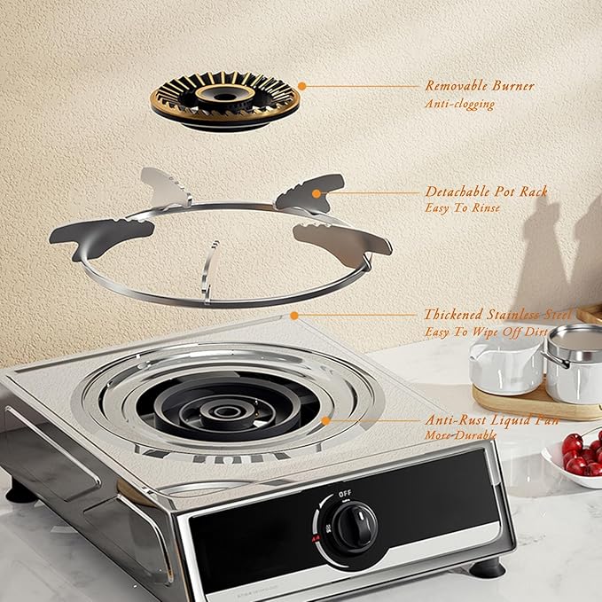 Estufa de Gas 1 Puesto 33 cm De Piso miniatura 5