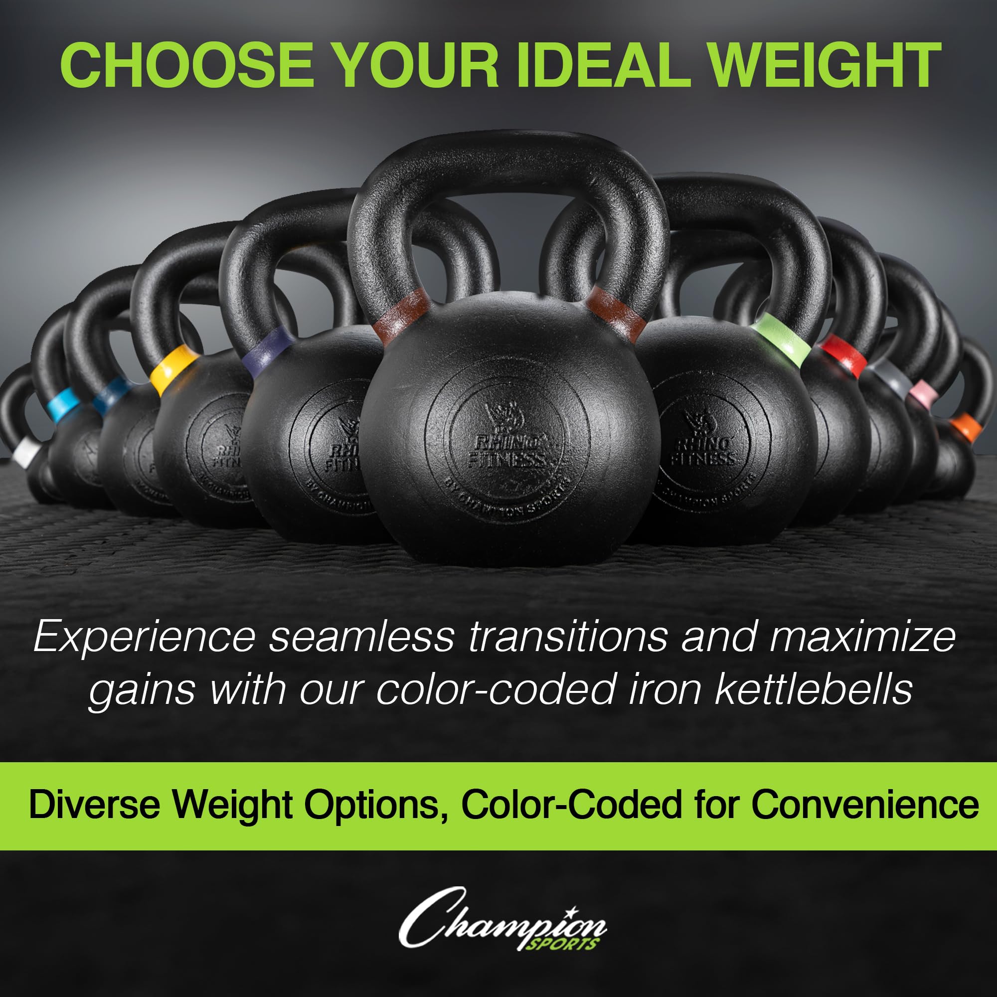 Champion Sports 10 LB Iron Kettlebell