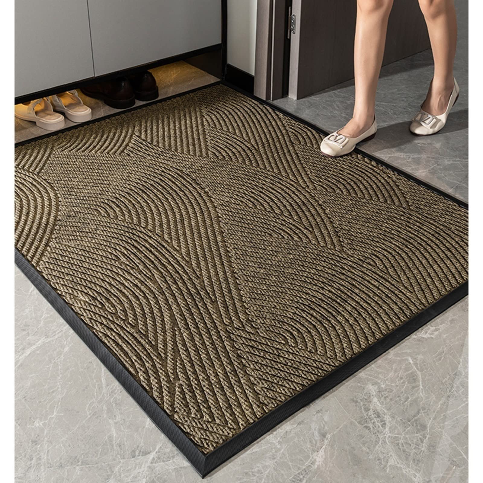 Felpudo de Entrada Exterior, para Entrada, Puerta de Entrada, Porche, Patio, Alfombra para Atrapar la Suciedad y el Polvo, Alfombra Rascador de Zapatos, Alfombra de Interior Fácil de Limpiar ( Color :