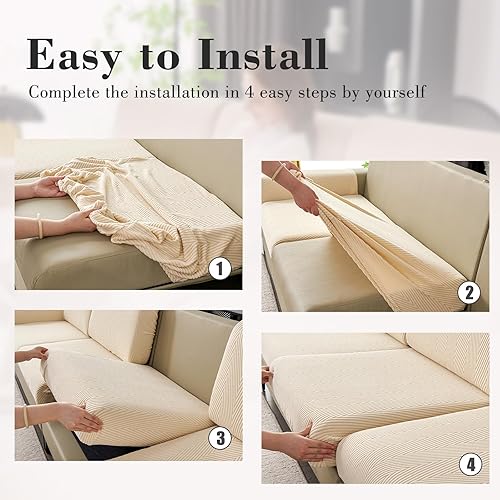 Miniatura 8 de Fundas de cojín para sofá seccional, fundas de sofá elásticas resistentes al desgaste para silla, cojín de sofá, protector de muebles, funda de
