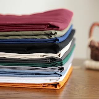 Simple&Opulence 100% 면 트윌 원단 141.7g(5온스) 너비 144.8cm(57인치), 야드 기준, 1.8m(2야드) 베이지, 중간 무게의 내구성 있는 내마모성 캔버스, 의류, 유니폼, 바지, 가방, 덮개, 앞치마, 바느질 및 DIY 공예용