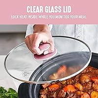 Vista 9 de GreenLife Olla Lenta de 6QT, Olla de Cerámica Antiadherente Libre de PFAS, Recipiente Interior Desmontable, Programable, Apta para Familia, Mantiene