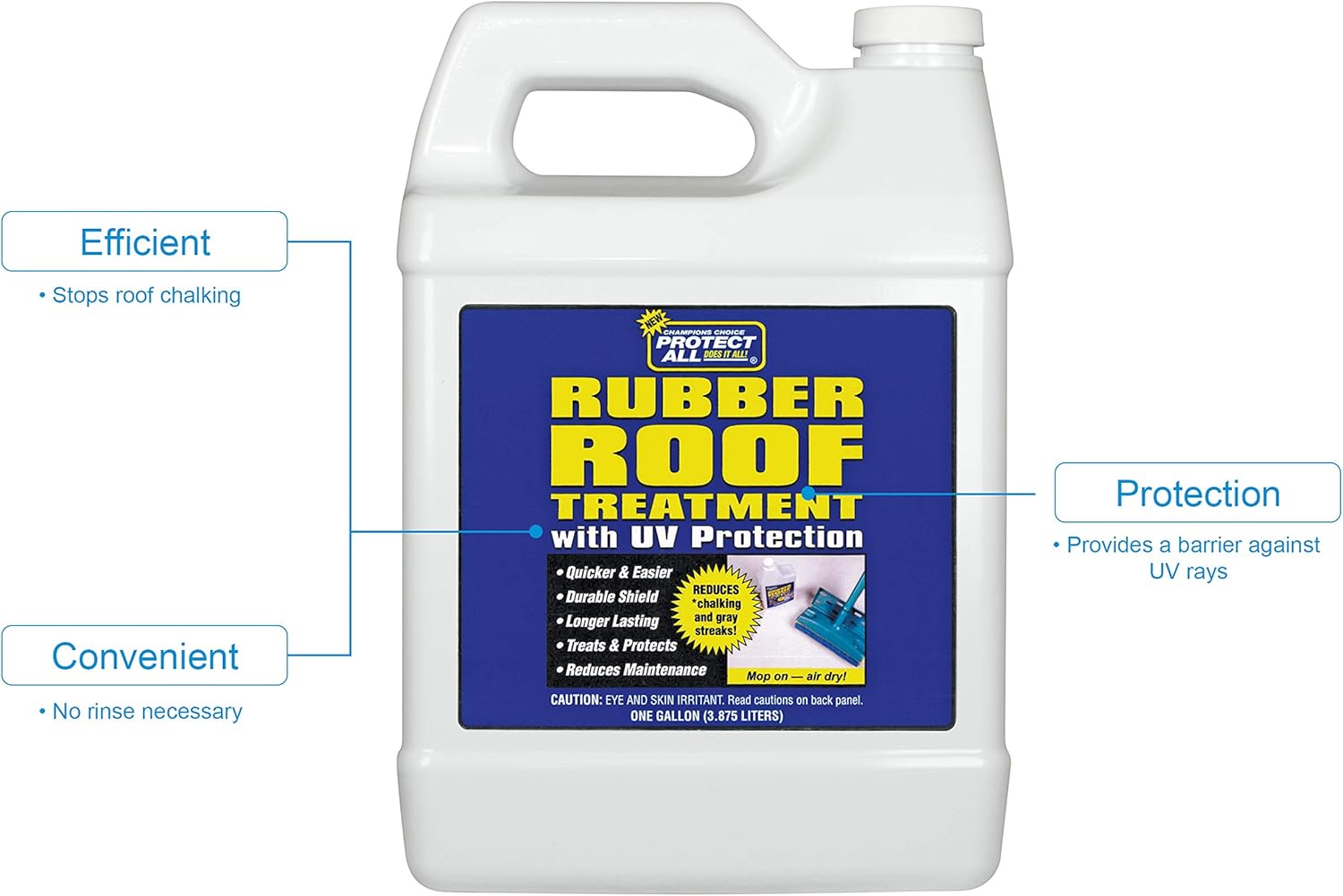 Promo Discount Up To 70% Off RV Rubber Roof Treatment - 1 gallon - anti-static, dirt repelling, and UV protectant - Protect All 68128