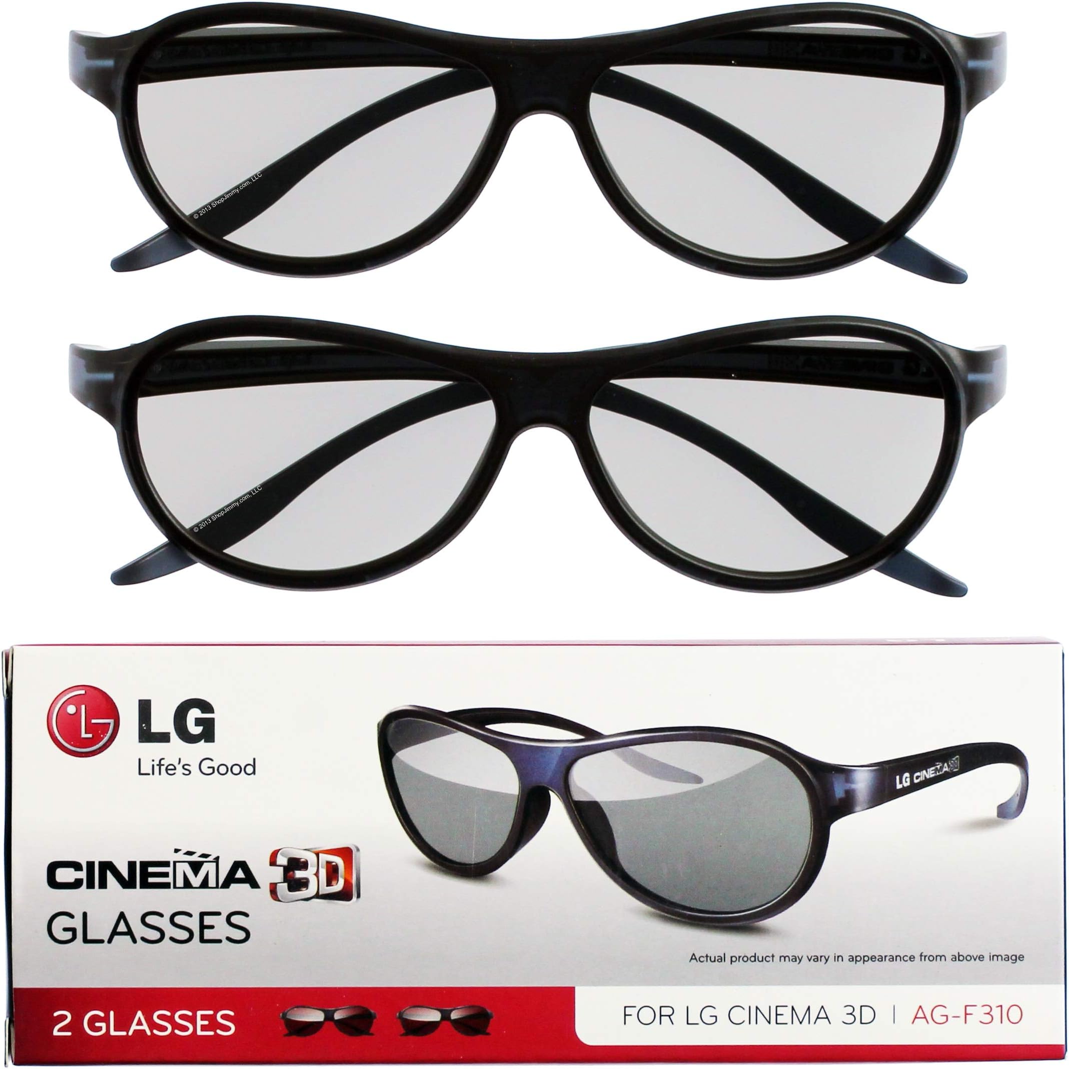 LG Cinema 3D Glasses AG-F310 2012 New Model 2 pairs Black