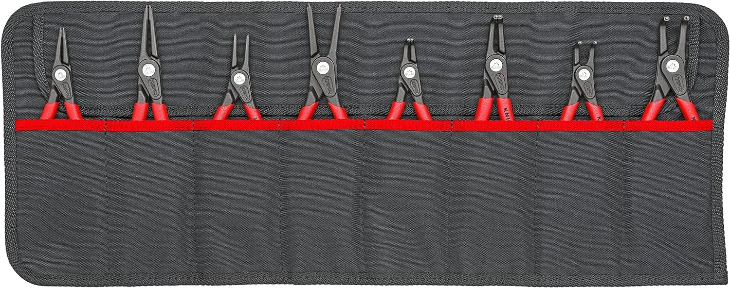 Knipex 8 Piece Precision Circlip Pliers Tool Roll Set