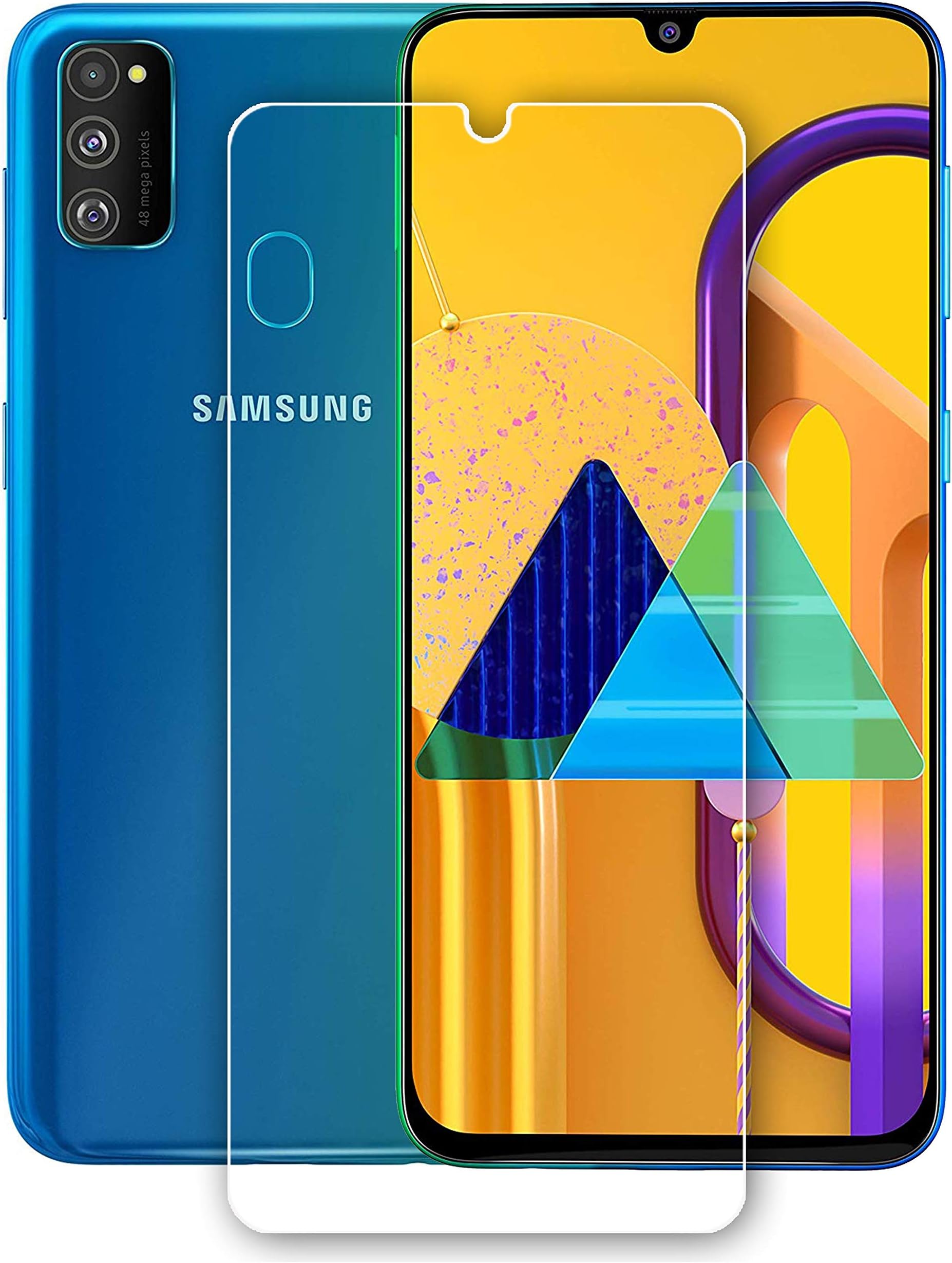 BOXXO Transparent Tempered Gorilla Glass Screen Protector Guard for Samsung Galaxy M21/M30s/M31 (Bubble-Free Installation)