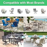 Vista 6 de Anwenk 4Pack Patio Rocking Chair Spring Plate Replacement Part Fiberglass Spring Plates Swivel Rocker Chair Lawn Furniture Repair Replacement for