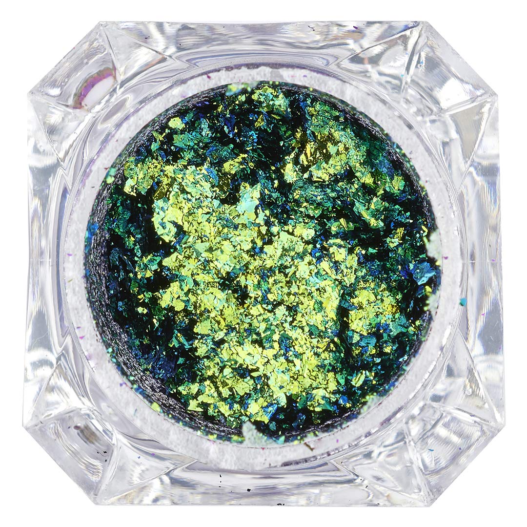 Stargazer Duochrome Flakes – Color Shift Glitzer In Grün/Blau, Vegan, Für Make-up & Nails