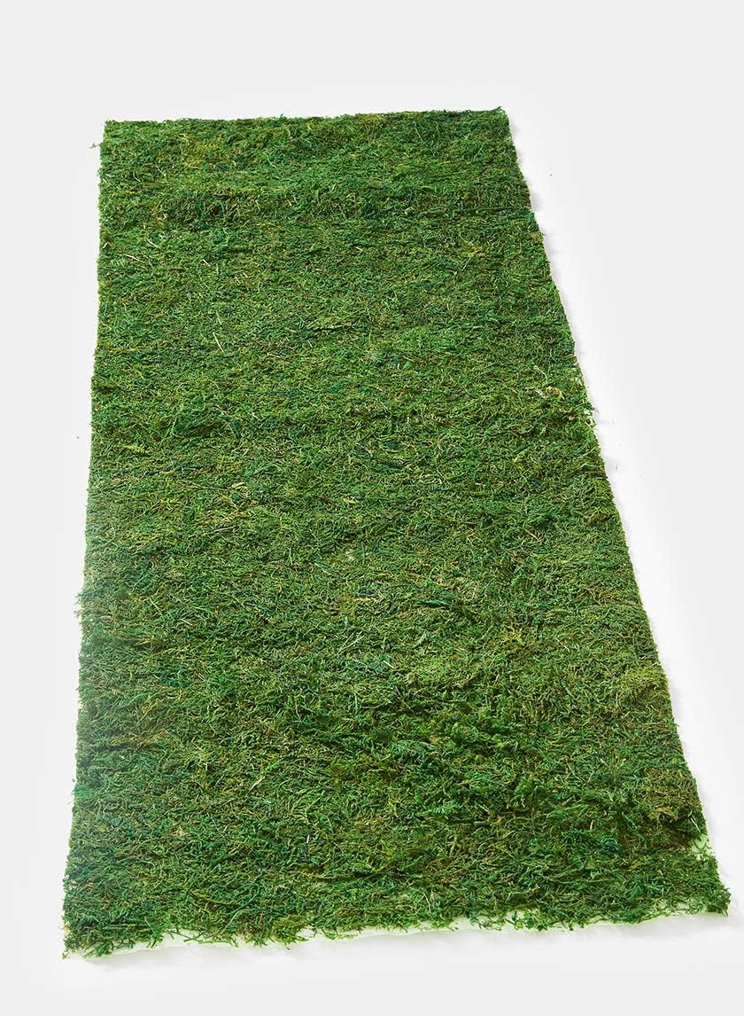 15"W x 60"L Natural Green Preserved Sheet Moss Mat Purpose Moss Mat Runners, Instant Green, Dried Moss Table Runner for Party Garden Decoration, Floral Moss