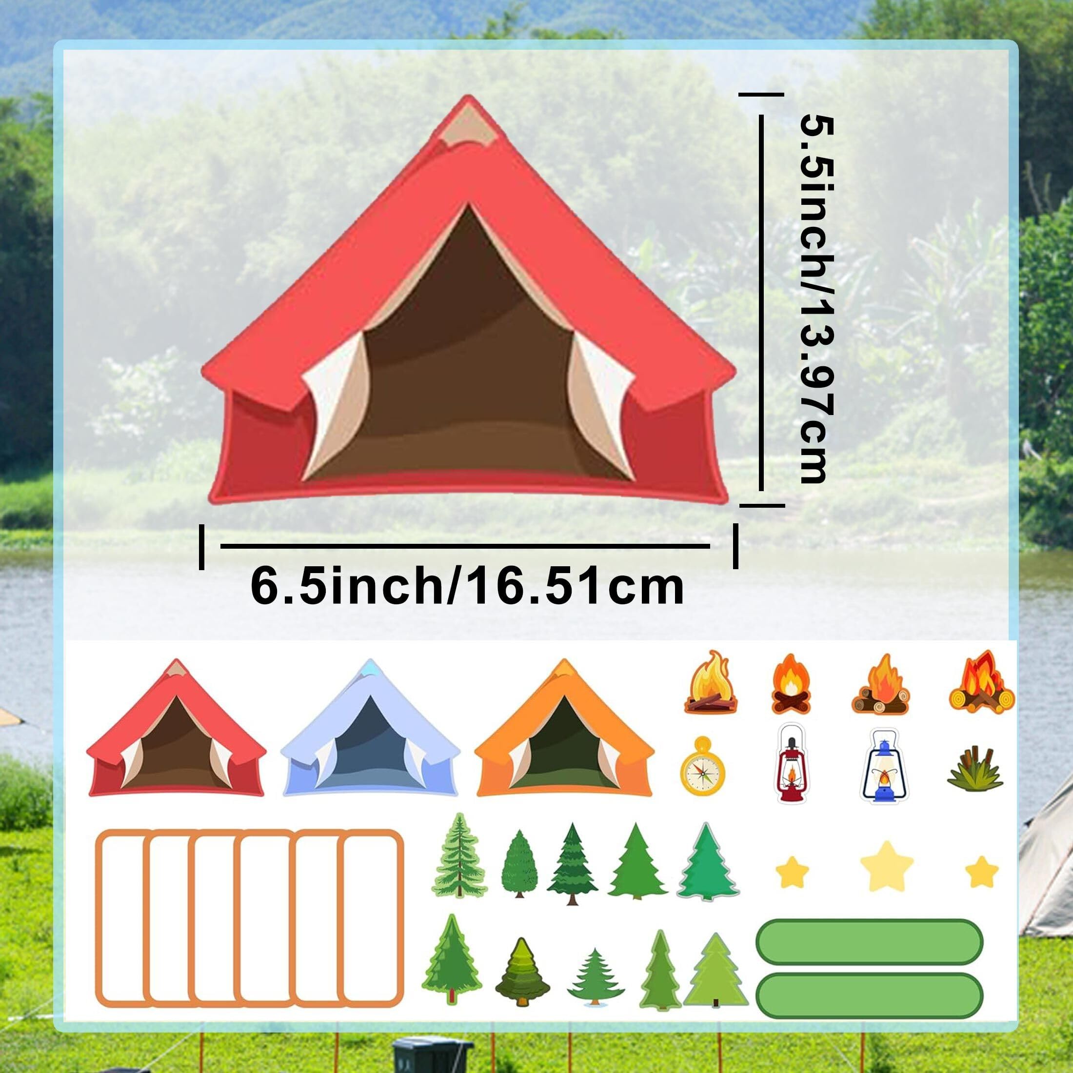 24 Packs Camping Craft Sticks Kit, 5.5x6.5in DIY Picture Frame Tent Decor, Bulk Camping Party Favors - Image 3