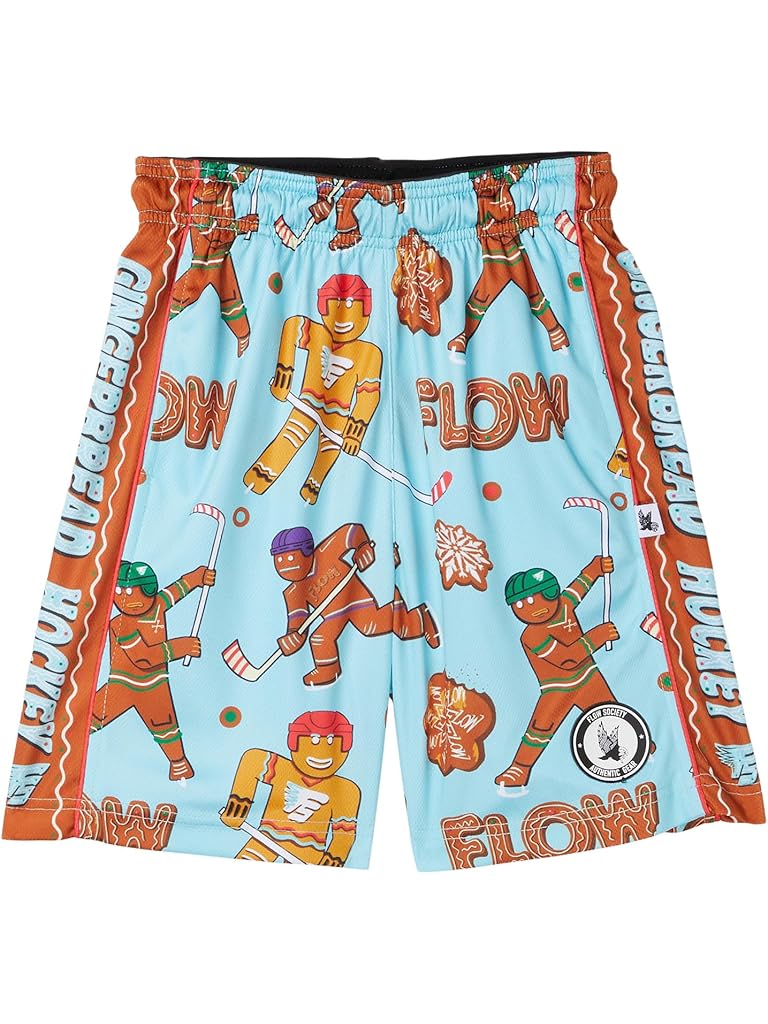 Blue FLOW SOCIETY Boys Gingerbread Hockey Shorts (Little Kid/Big Kid)