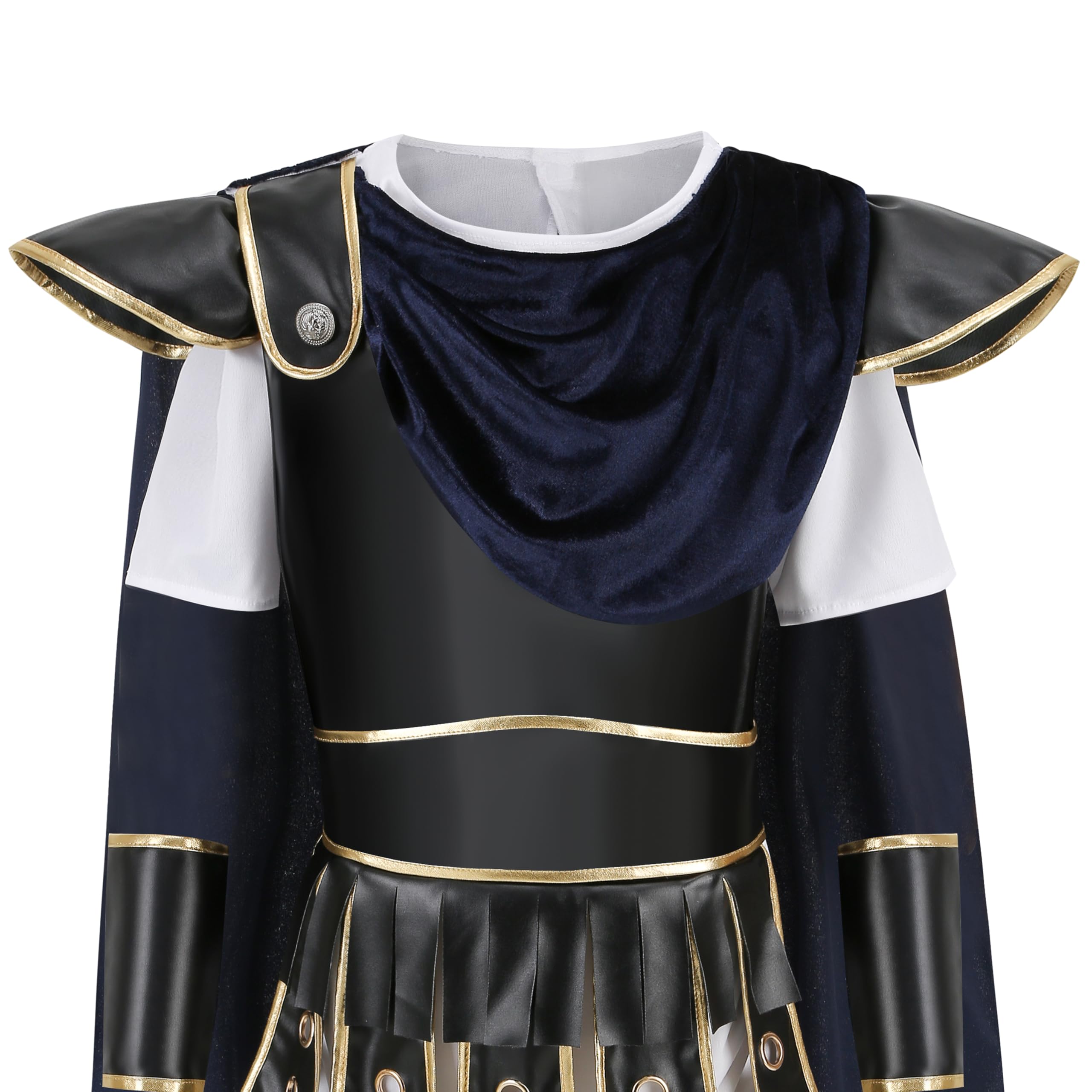 HAPNBCELE Boys Roman Gladiator Costume and Roman Soldier Costume in Halloween Christmas party costumes i World Book Day(Blue,4-5Y) - Image 2