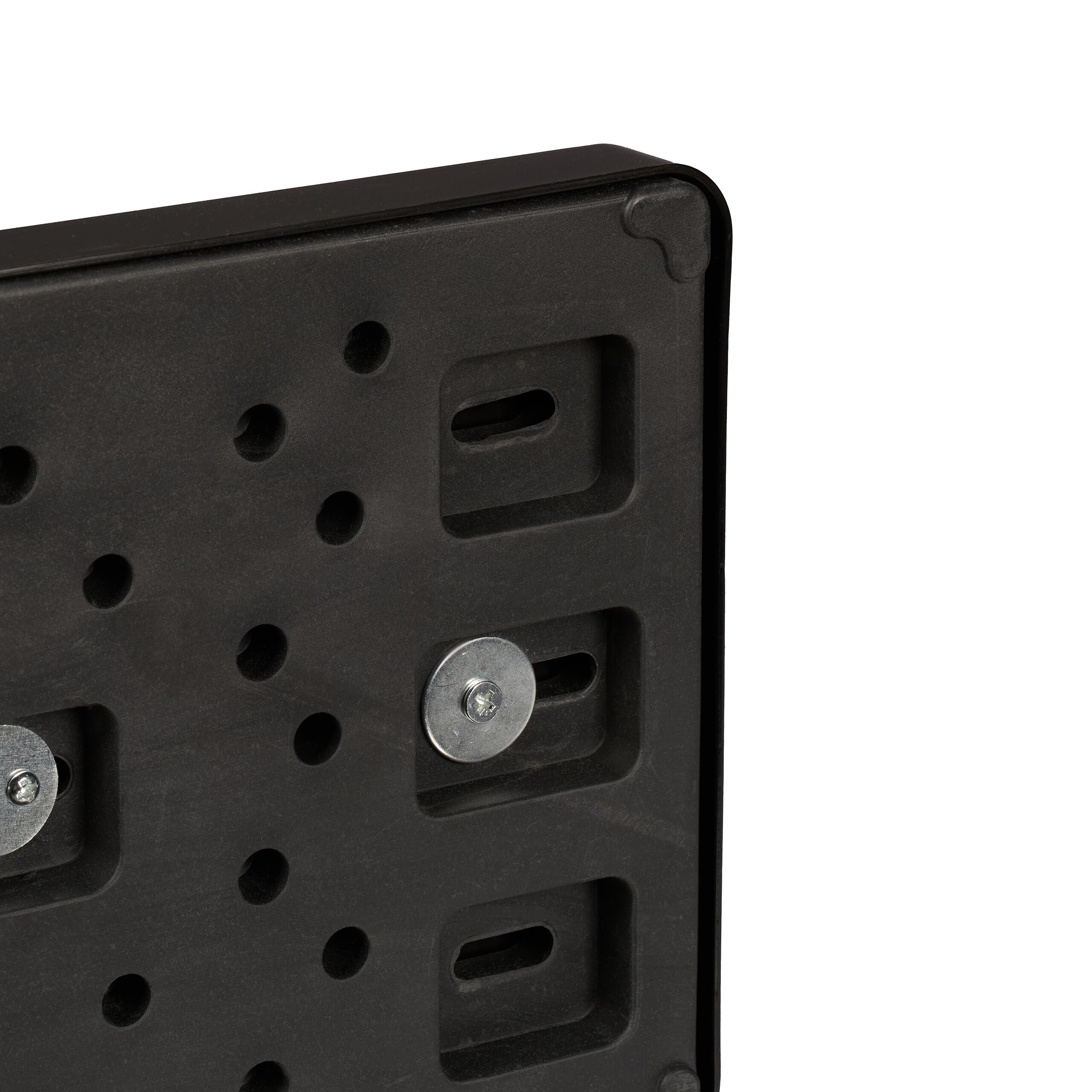 Relaxdays Serviteur WC Non Fixe, avec Support pour téléphone, H x L x P : 80 x 30 x 20 cm, Noir et Nature