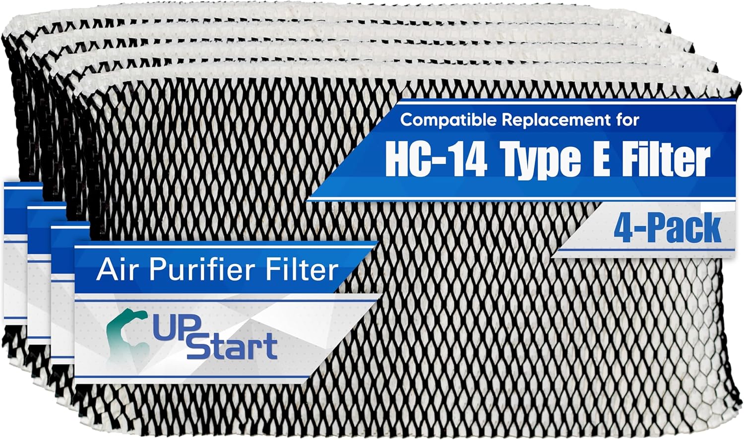 4-Pack Wicking Filter for Honeywell HC-14 Replacement Humidifier Filter E - Compatible with Honeywell Humidifier HC 14 HC14 Series Type E Wick Filters Model HWF75 HC 14N HC14PF3 HC14PF1 HC-14V1