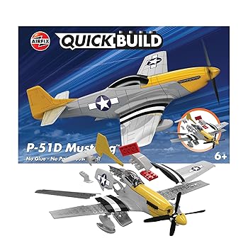 Airfix QUICKBUILD Model Aircraft Kits P-51D Mustang Building Set