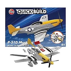 Airfix Quickbuild P-51D Mustang Airplane Brick Building Plastic Model Kit J6016