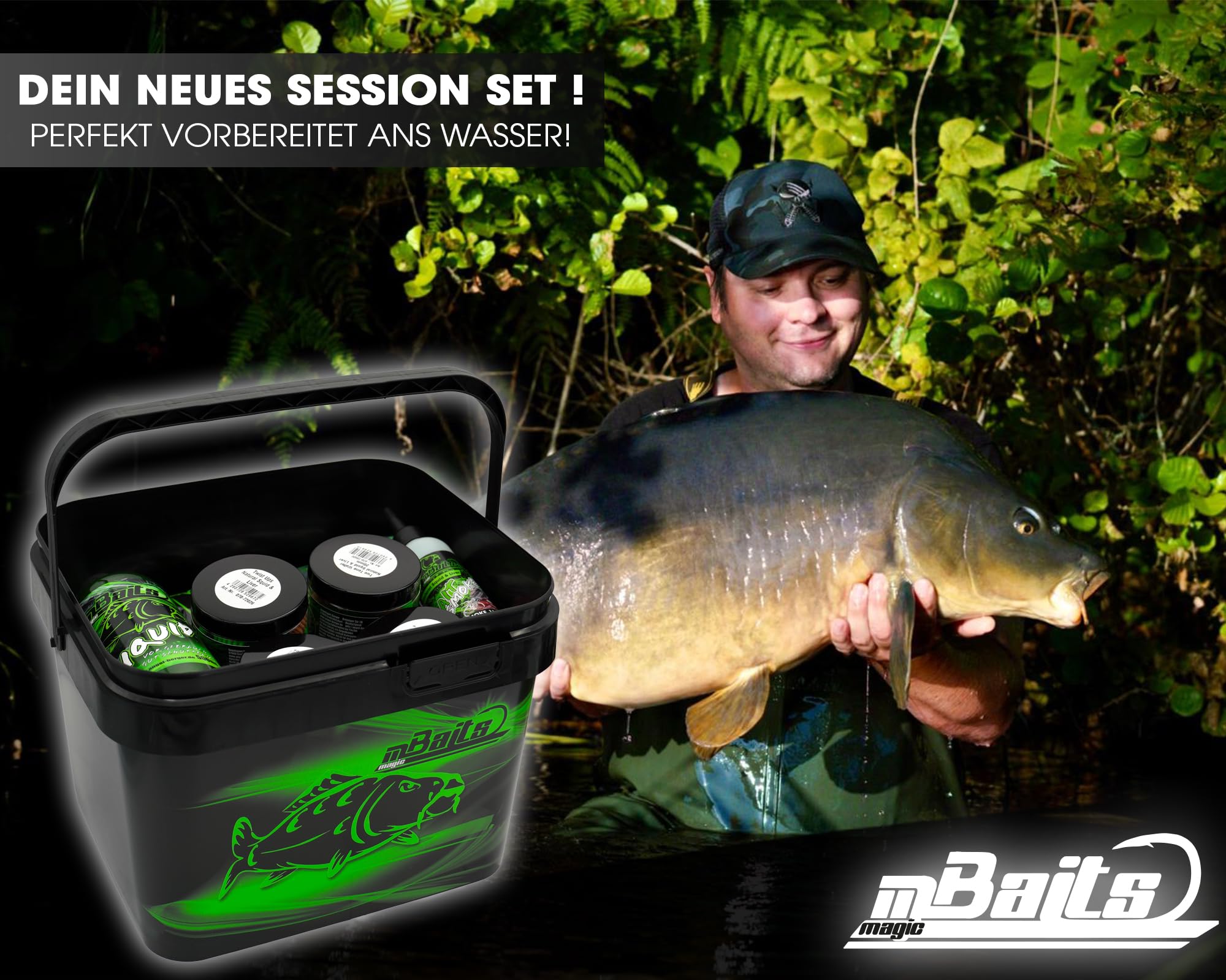 Magic Baits Premium Session Set Boilies Pop Ups Dip Liquid Stick Mix Wafter Hook Baits Boilieset Karpfenboilies Karpfenköder Carp Baits Angelköder