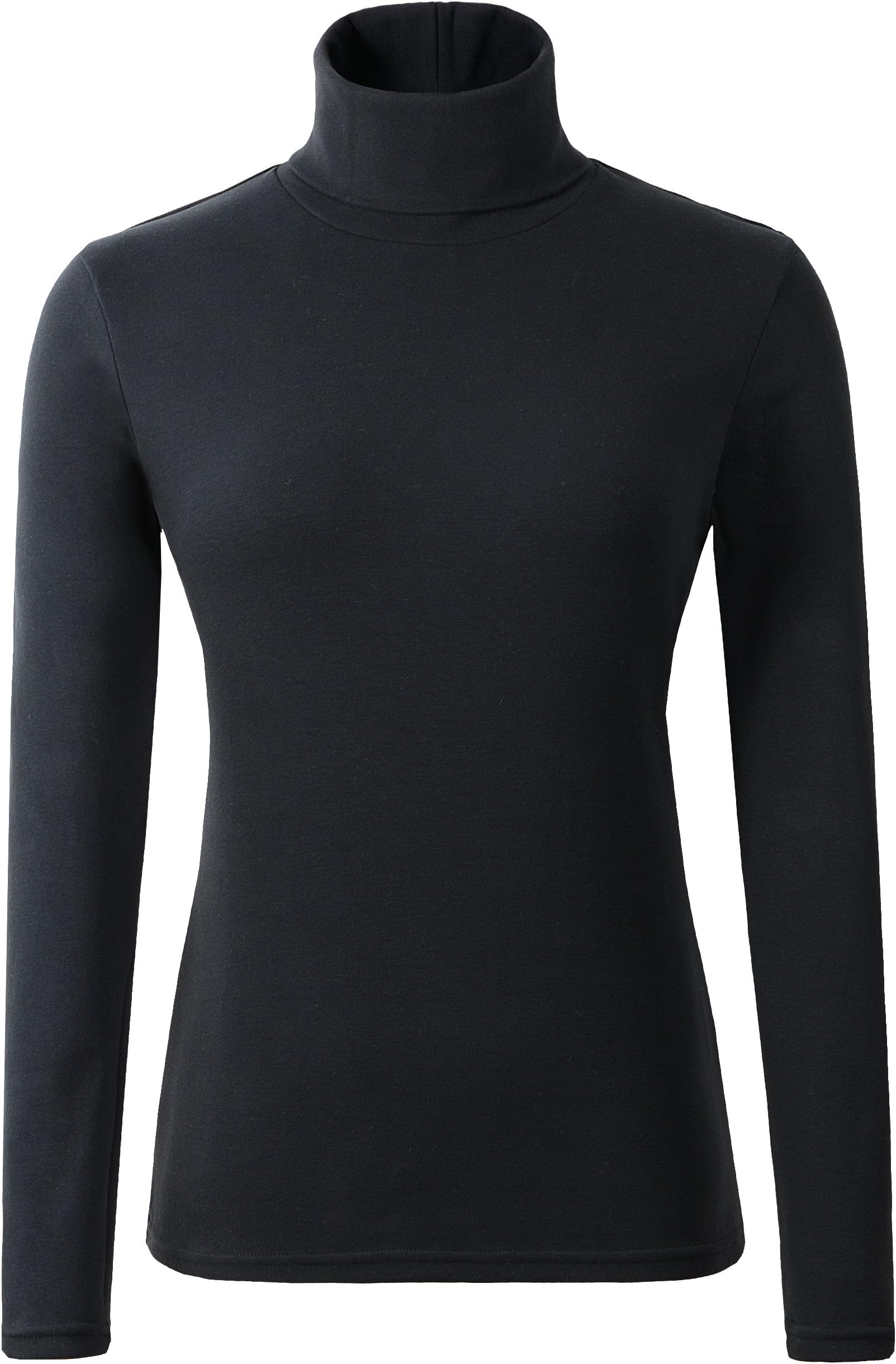 Women's Soft Cotton Turtleneck Top Basic Pullover Sweater