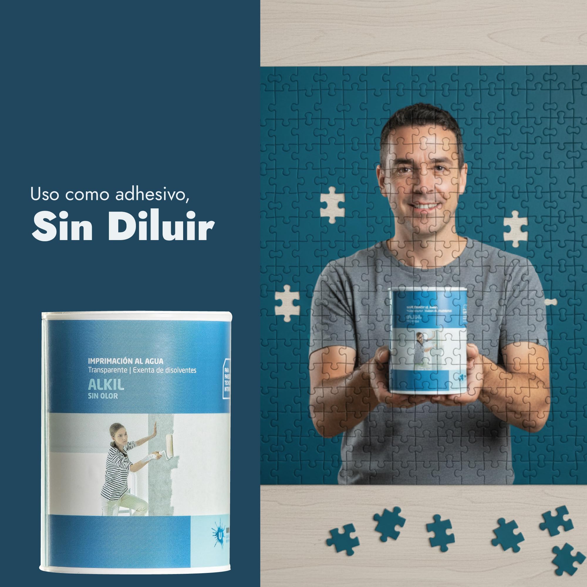 Ursan - Alkil | Imprimacion al Agua Sellante e Incolora para Imprimación Paredes o Techos Además de Otras Aplicaciones - 750 Ml