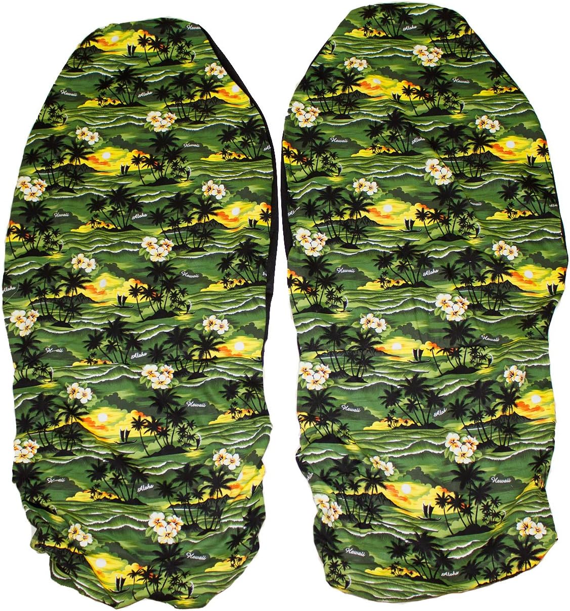 Hawaiian car seat cover, Aloha Sunset Green, Made in Hawaii
