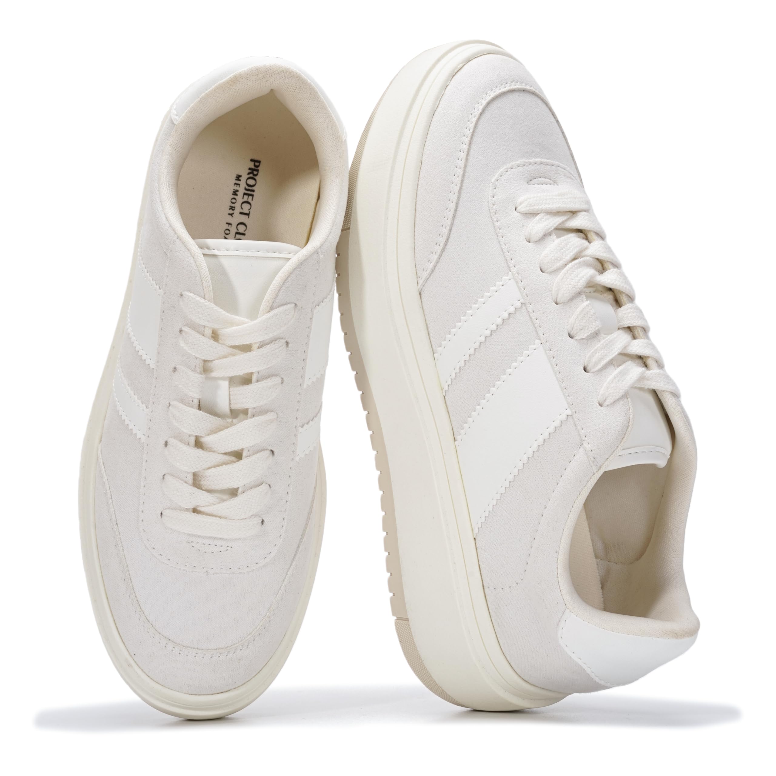 Project Cloud Platform Sneakers for Women - Lightweight Memory Foam Insole Womens Sneakers - Non-Slip Fashion Sneakers for Women Footwear - Women's