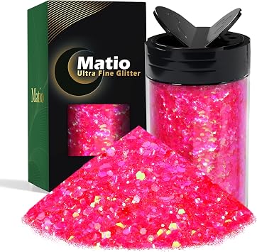 Matio Iridescent Chunky Glitter 7.8oz/220g IRI Red Craft Ultra Fine Glitter