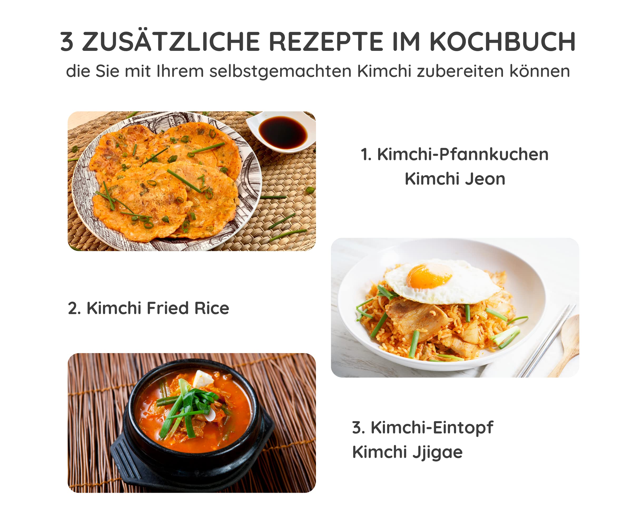 EasyCookAsia Kimchi DIY-box mit allen wichtigen asiatischen Grund-Zutaten I Speizielles Kimchi-Kochbuch inklusiv I Perfekt für Kochanfänger oder zum Verschenken