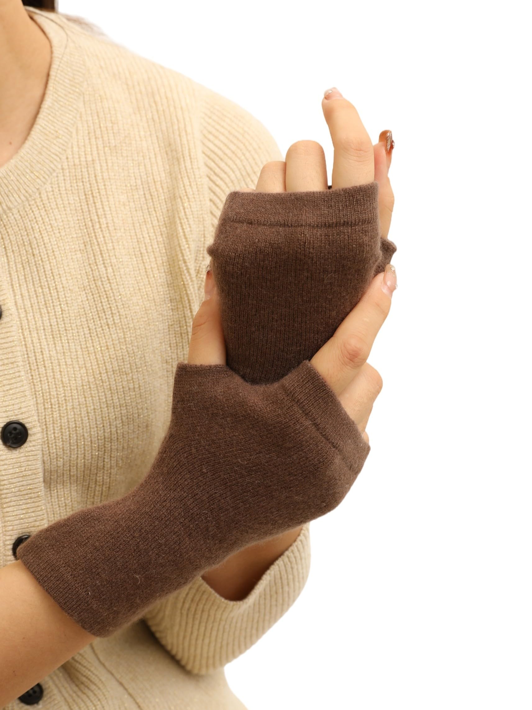 Kaschmir-Wolle Damen Pulswärmer fingerlose Handschuhe Hand-Stulpen