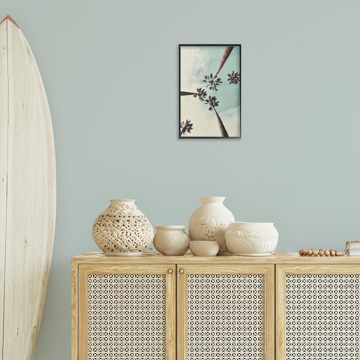 Stupell Industries Centric Tropical Palms Framed Giclee Art Design by Wil Stewart