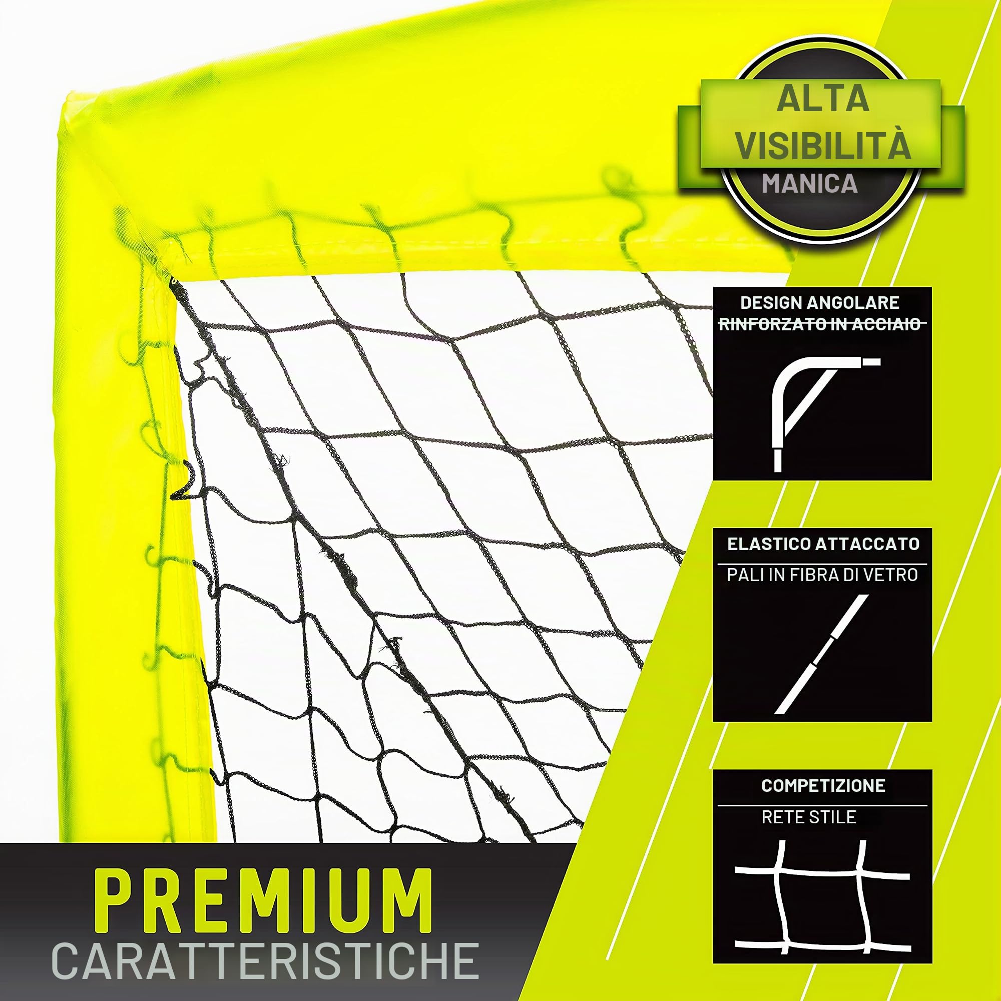 Franklin Sports Blackhawk - Porta da Calcio Portatile – Porta da Calcio Pop-up – Porta da Calcio Interna o Esterna – Porta da Calcio Pieghevole per riporre – 3,5 x 1,8 m, 2,9 x 15,2 cm, 16,5 x 9,5 cm
