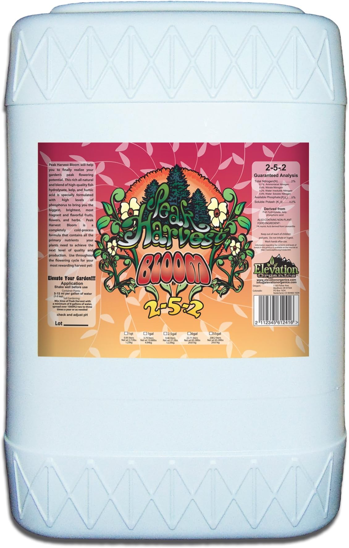 Peak Harvest Bloom (2-5-0.2) 6 Gallon