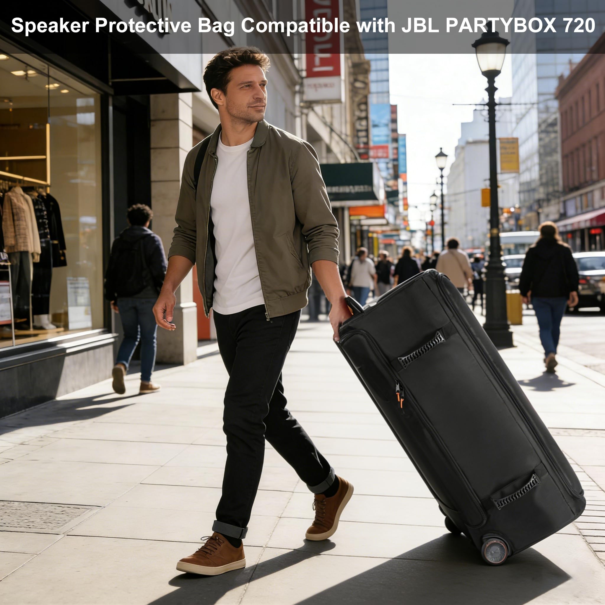 Étui de protection de voyage pour haut-parleur compatible avec JBL PartyBox 720, sac de rangement pour haut-parleur portable pour voyage en plein air