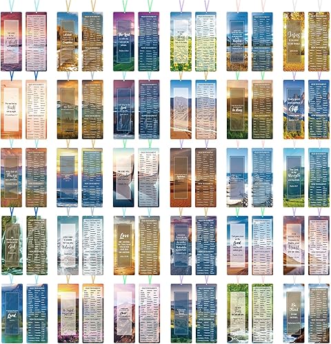 Miniatura 12 de Paquete de 120 marcapáginas cristianos para hombres con escrituras inspiradoras, marcadores de libros cristianos, regalos cristianos para mujeres a